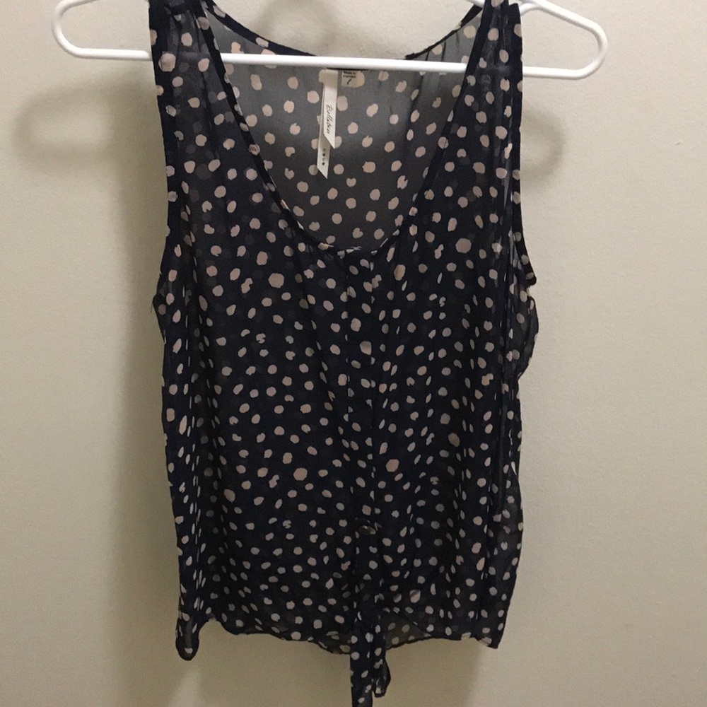 Sheer Tank Top with Tie
